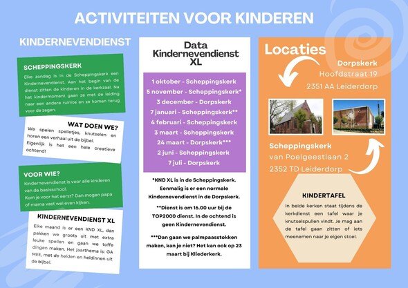 Activiteiten voor kinderen (voorkant)
