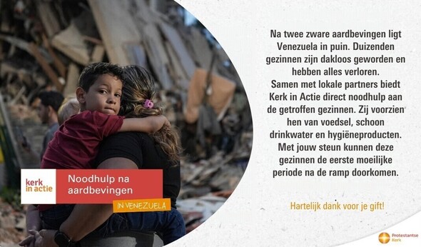 Extra noodhulpcollecte Venezuela op 12 juli 2026