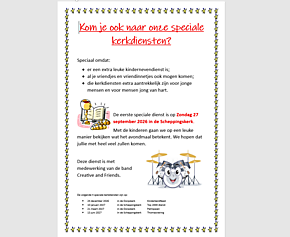 Speciale kerkdienst voor mensen jong van hart
